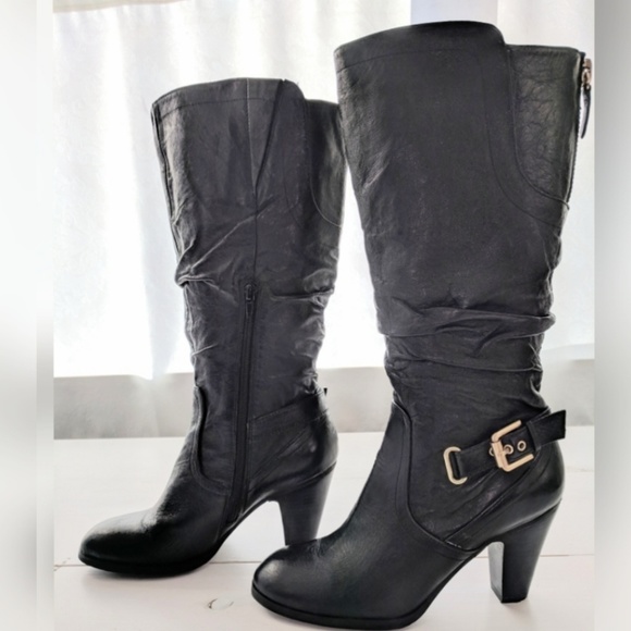 Guess Shoes - Guess slouch boots in black leather